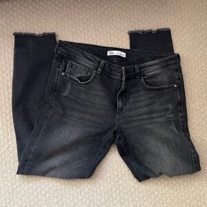 Zara, Size 10, Distressed, Black Jeans